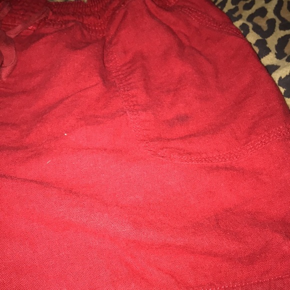 Maurices size large red linen blend shorts elastic pull on waist - Picture 4 of 15